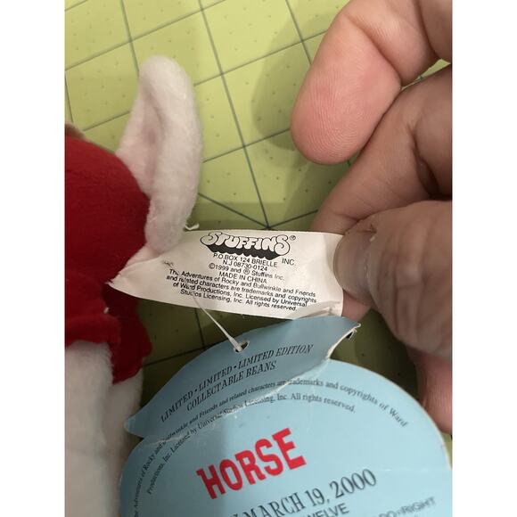 Rocky and Bullwinkle Friends Dudley Do Right Horse plush 9 inch Stuffins Vintage - Picture 4 of 10